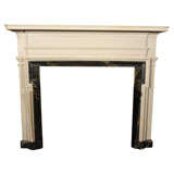 American Painted and Faux-Marble Fireplace Surround