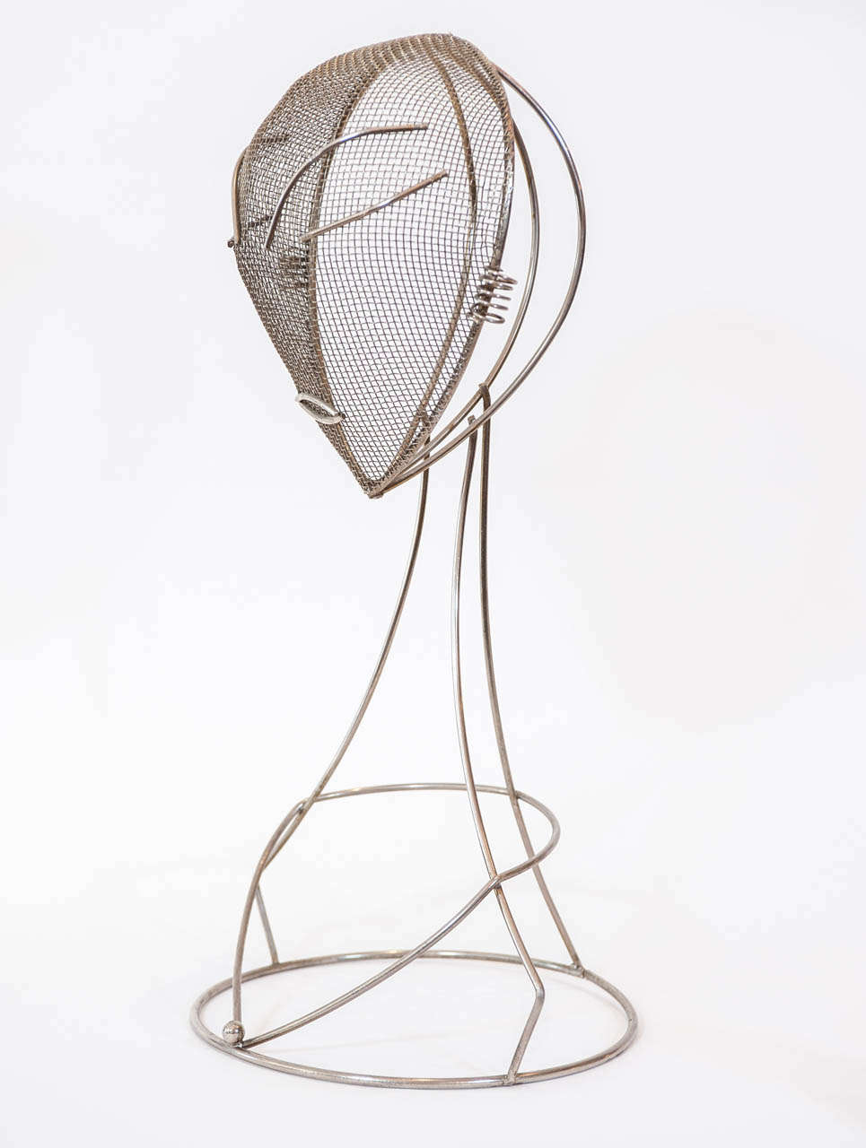 Vintage French Metal Hat Mannequin