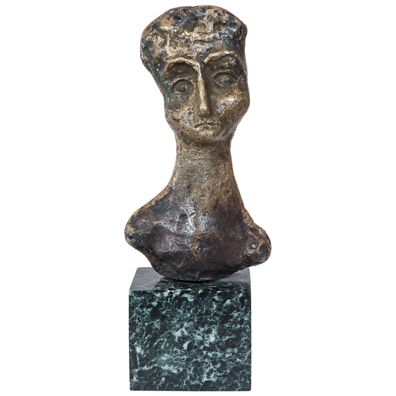 A Bronze Bust of a Woman Signed A K 63