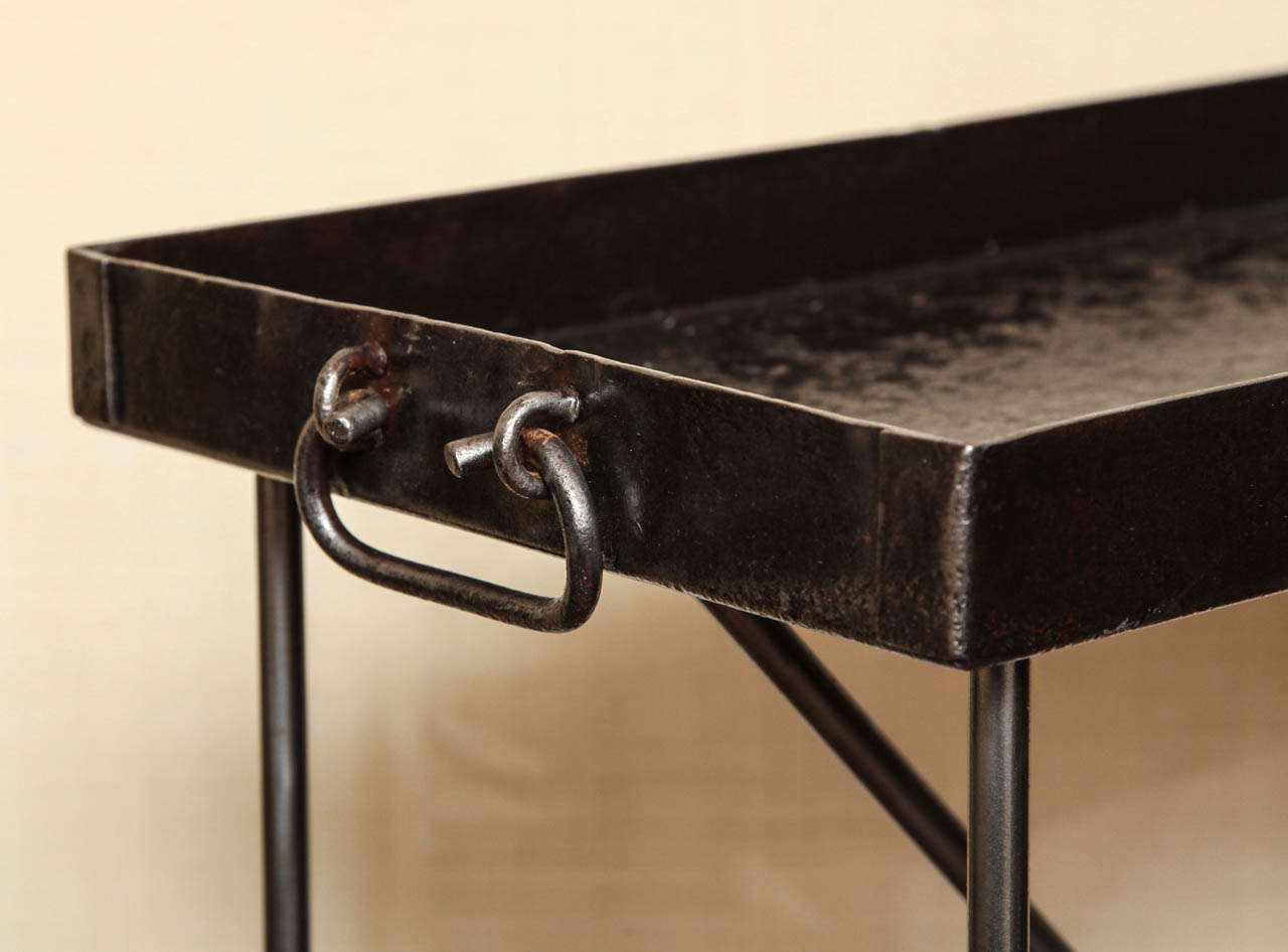 Contemporary Pair of Steel Tray Tables