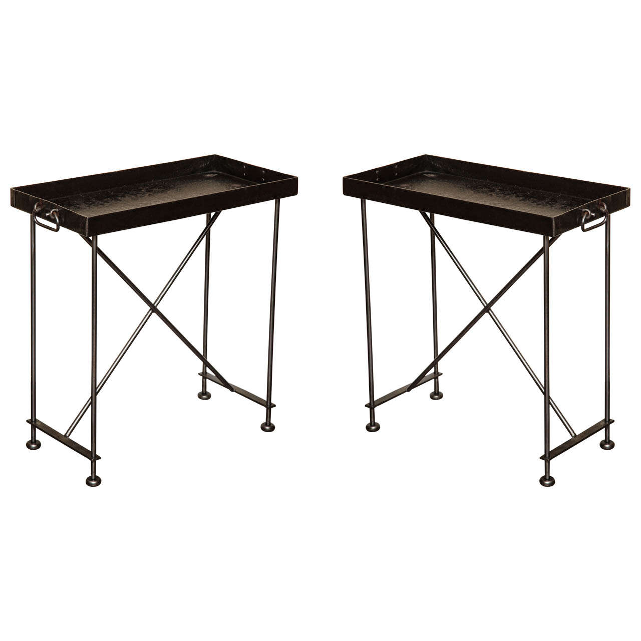 Pair of Steel Tray Tables