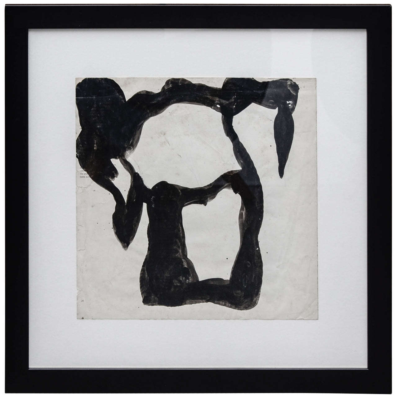 Jean Hans Arp, Paper Cutting Painted with Indian Ink For Sale