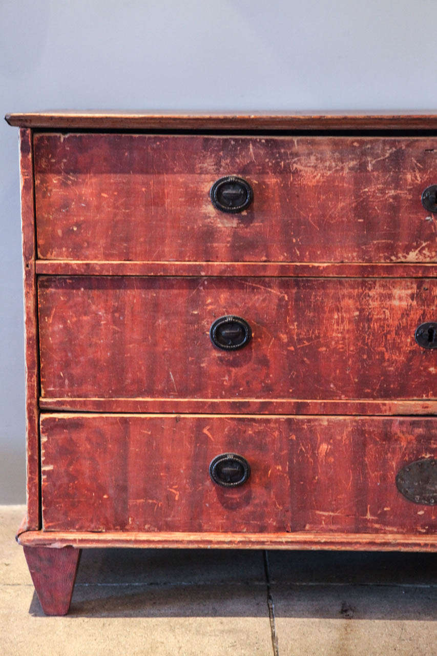 18th Century and Earlier Swedish 3-Drawer Chest, Late 18th Century