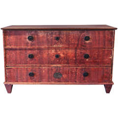 Antique Swedish 3-Drawer Chest, Late 18th Century