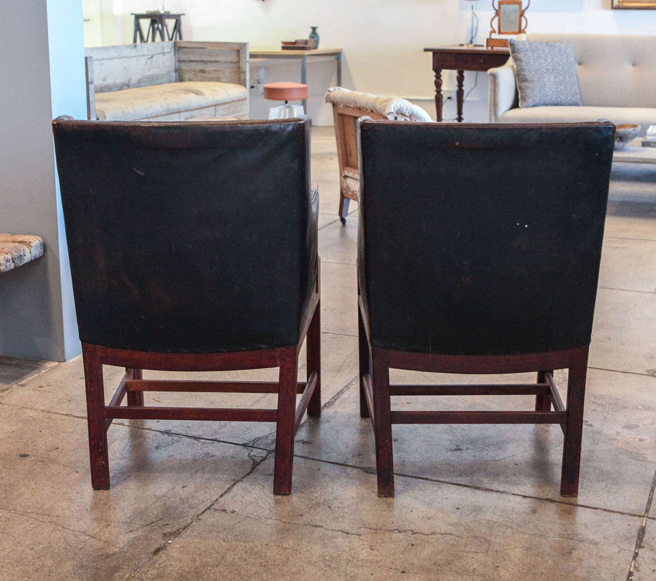 Teak A Pair of Swedish Library Chairs circa 1930