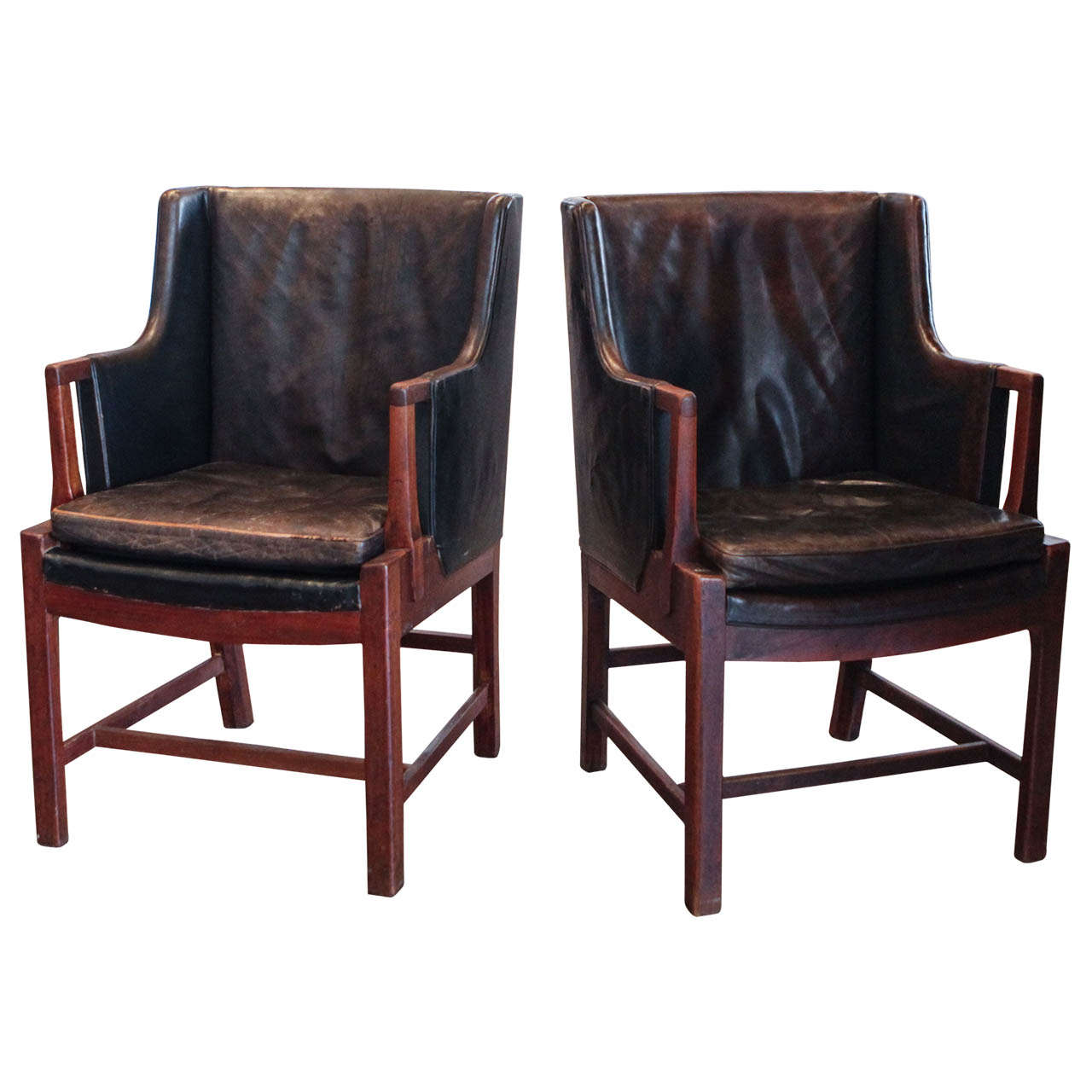 A Pair of Swedish Library Chairs circa 1930