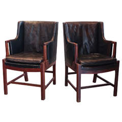 A Pair of Swedish Library Chairs circa 1930