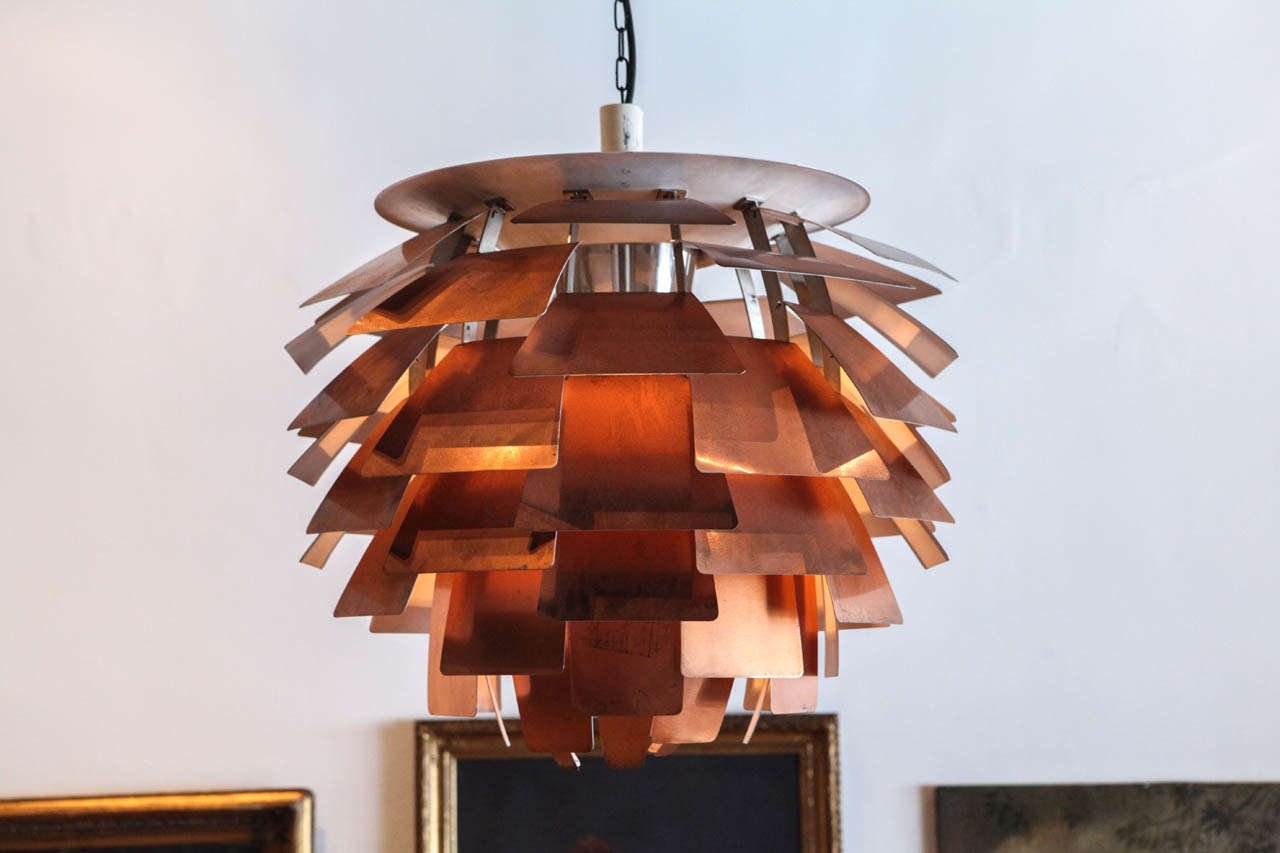 Large Poul Henningsen Artichoke Lamp , Denmark In Good Condition In Los Angeles, CA