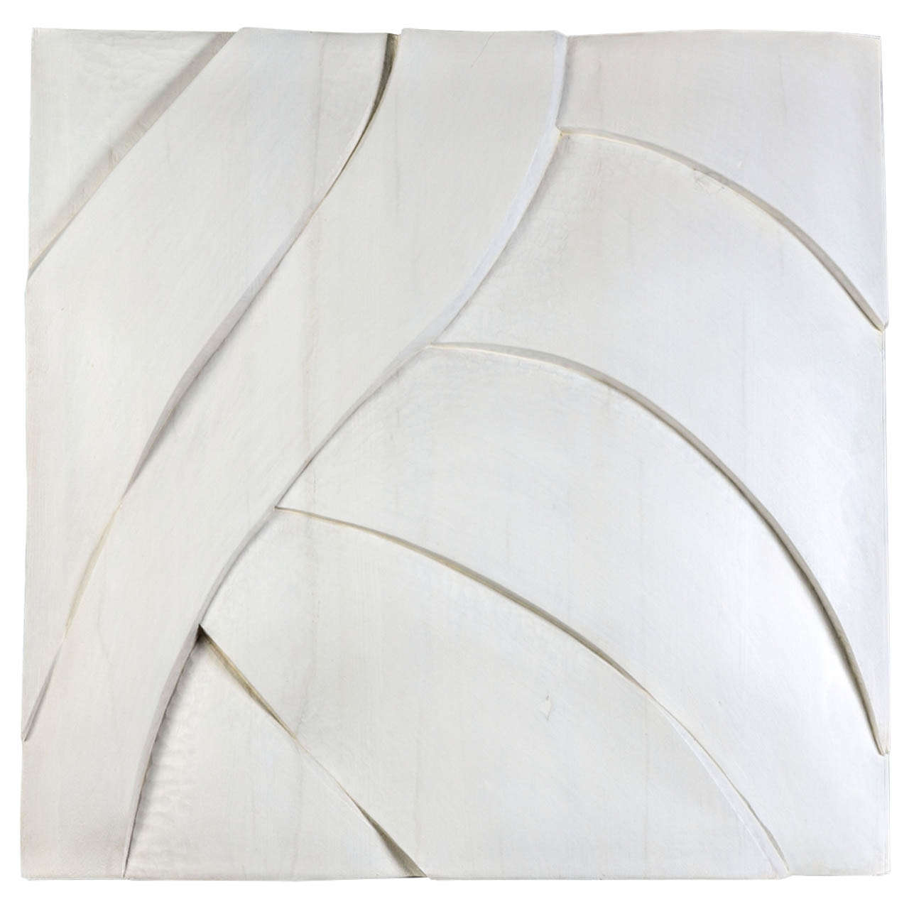 White Ash Wall Sculpture by Bertrand Créac'h For Sale