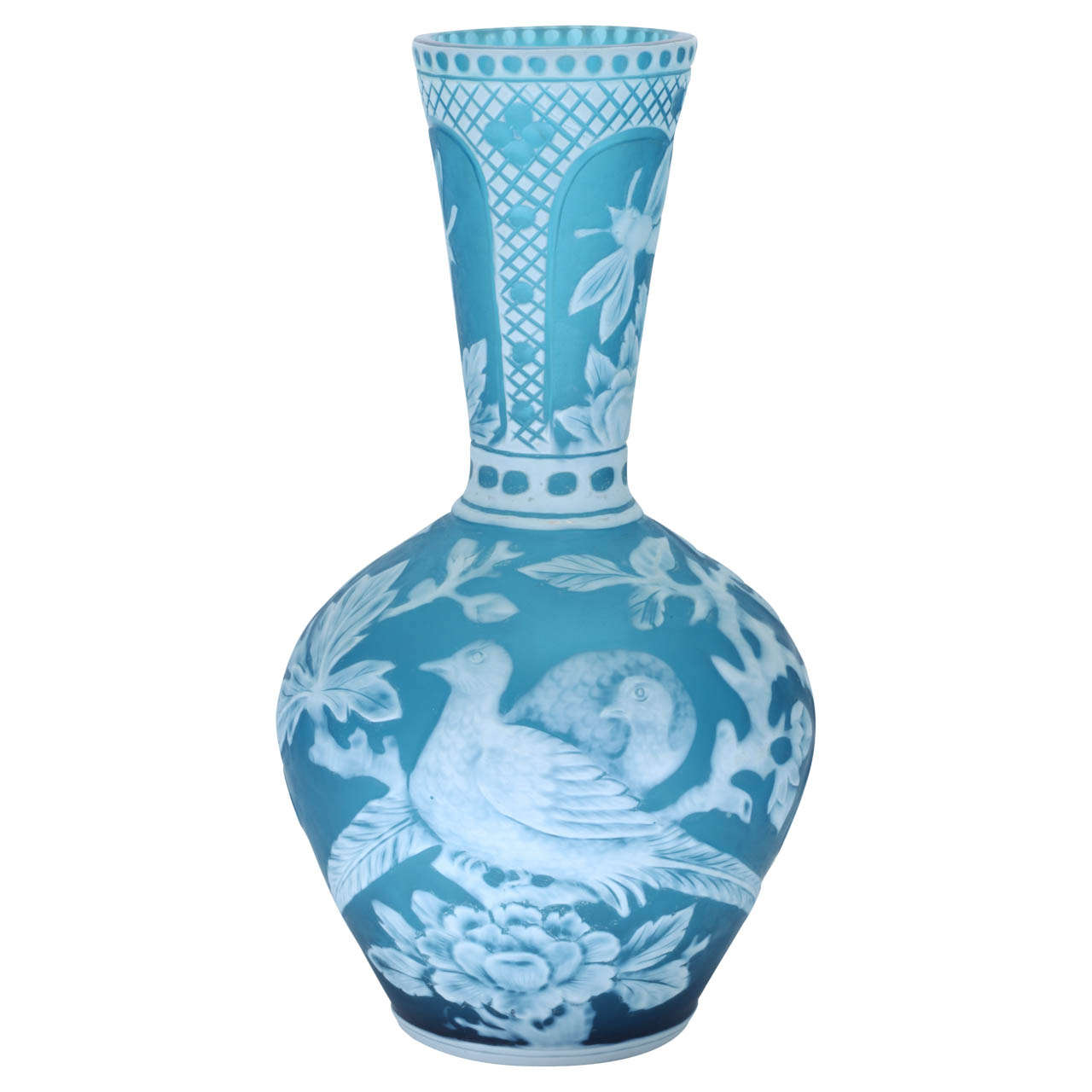 A Fine Unmarked Stevens & Williams Cameo Glass Vase For Sale