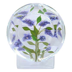 A Beautiful Paul Stankard Faceted Lilacs Paperweight