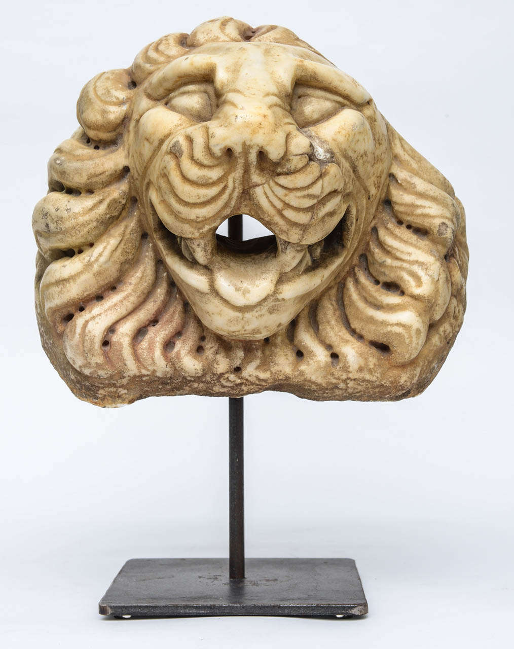 Carved Marble Lion Fountain Spout, 17th Century Italian In Good Condition In Kensington, MD