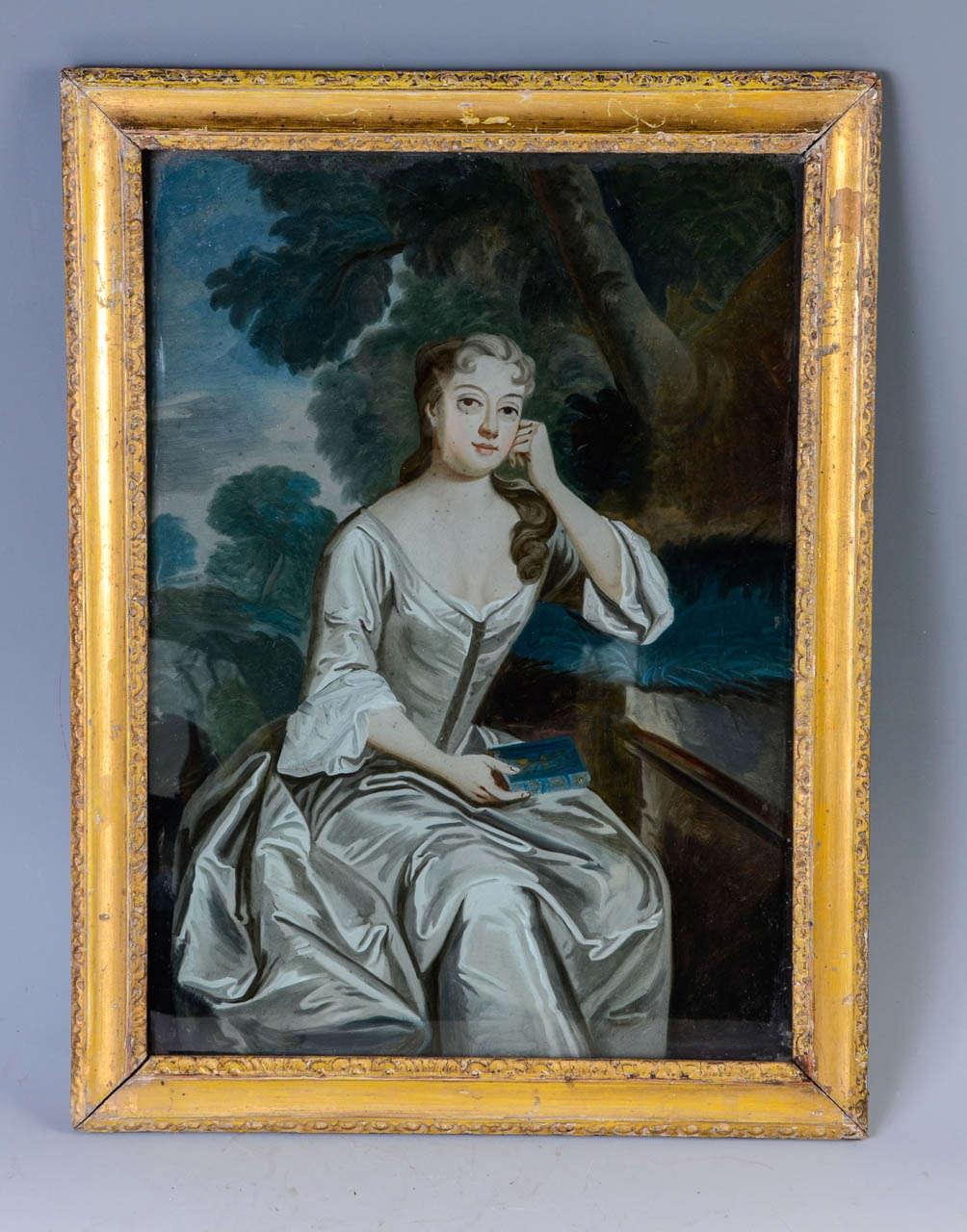 18th Century English Painting Under Glass