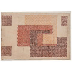 Da Silva Bruhns Cubist Carpet Design Study