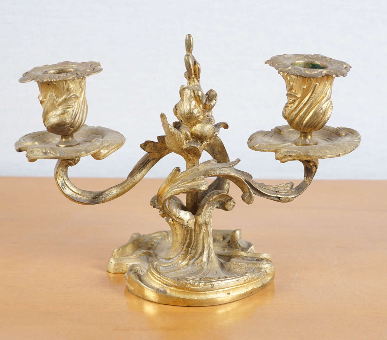French Pair of Louis XIV Gilt Bronze Candelabra For Sale