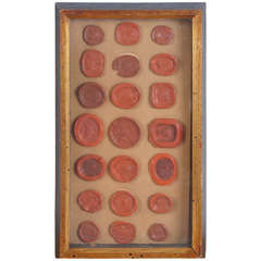 Framed Collection of French Wax Seals