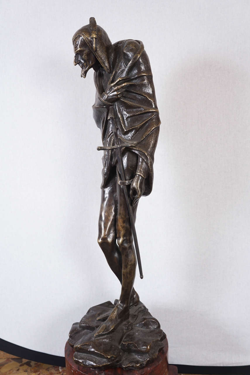 Mid-19th Century Bronze Statue of Mephistopheles by Jacques Louis Gautier