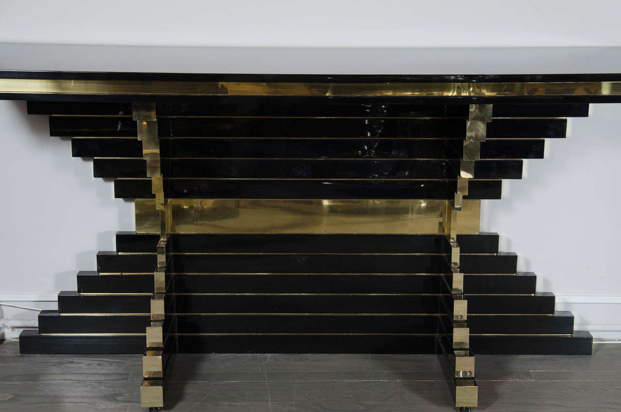 Mid-Century Console by Alain Delon for Maison Jansen In Excellent Condition In New York, NY