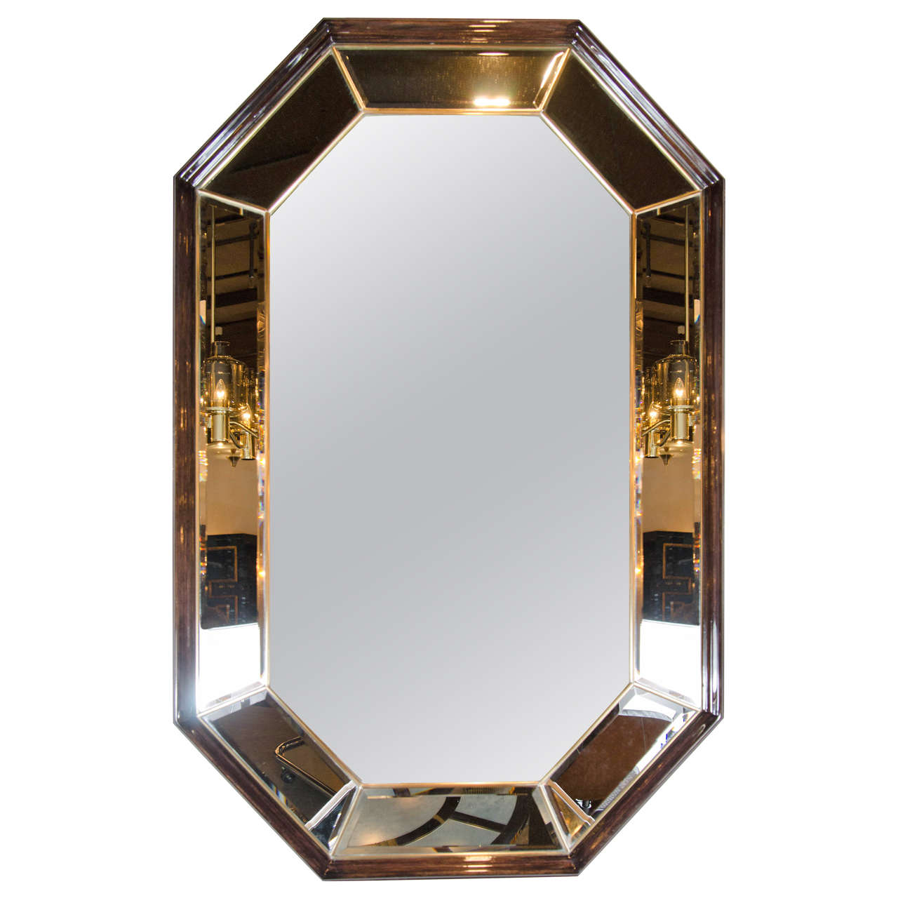 Gorgeous Mid-Century Modernist Octagon Form Mirror