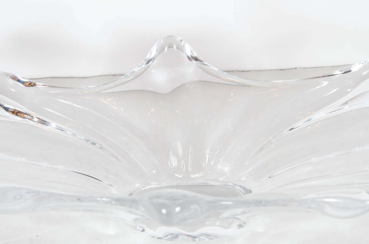 Mid-Century Modern Modernist Handblown Crystal 'Splash' Bowl by Art Vannes