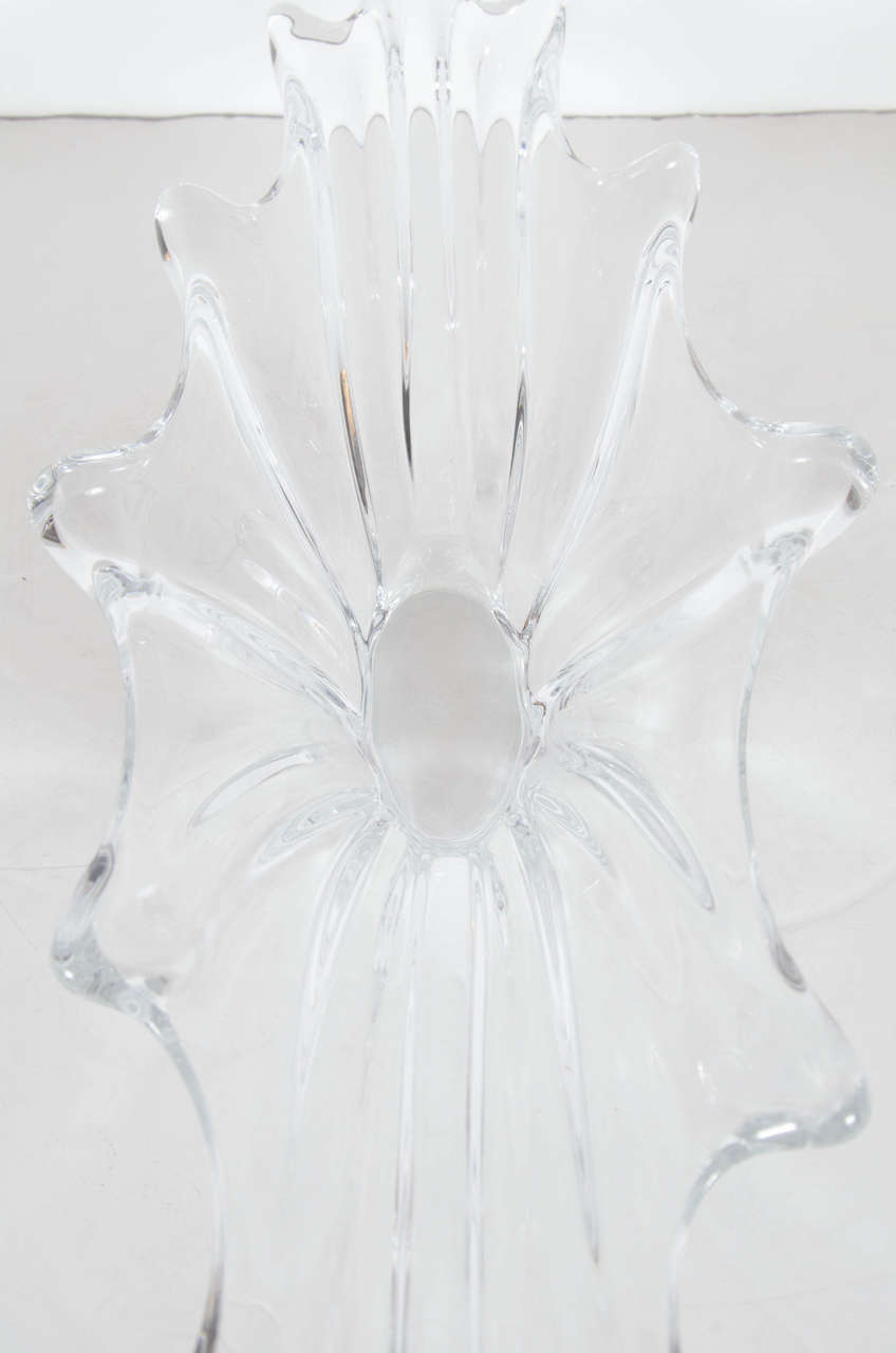 Modernist Handblown Crystal 'Splash' Bowl by Art Vannes In Excellent Condition In New York, NY