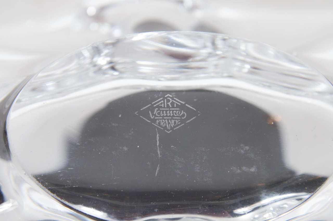Mid-20th Century Modernist Handblown Crystal 'Splash' Bowl by Art Vannes