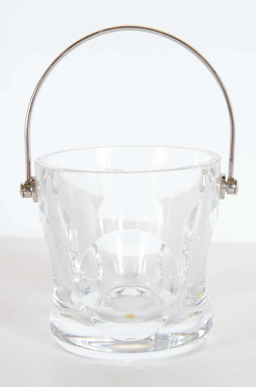 Ultra Chic Baccarat Crystal Ice Pail with Stylized Circular Geometric Designs 1