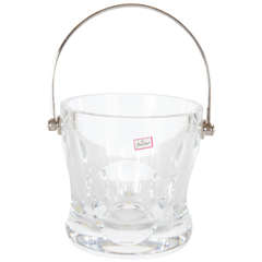 Ultra Chic Baccarat Crystal Ice Pail with Stylized Circular Geometric Designs