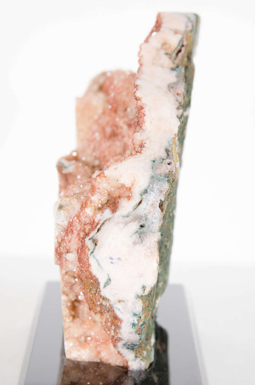 Resplendent Geode Crystal Specimen in Hues of Copper and Oyster Shell In Excellent Condition In New York, NY