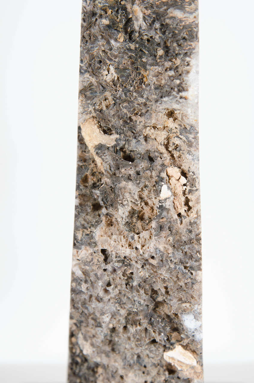 Phenomenal Organic Stone Geode Crystal Specimen on Ebonized walnut Stand 1