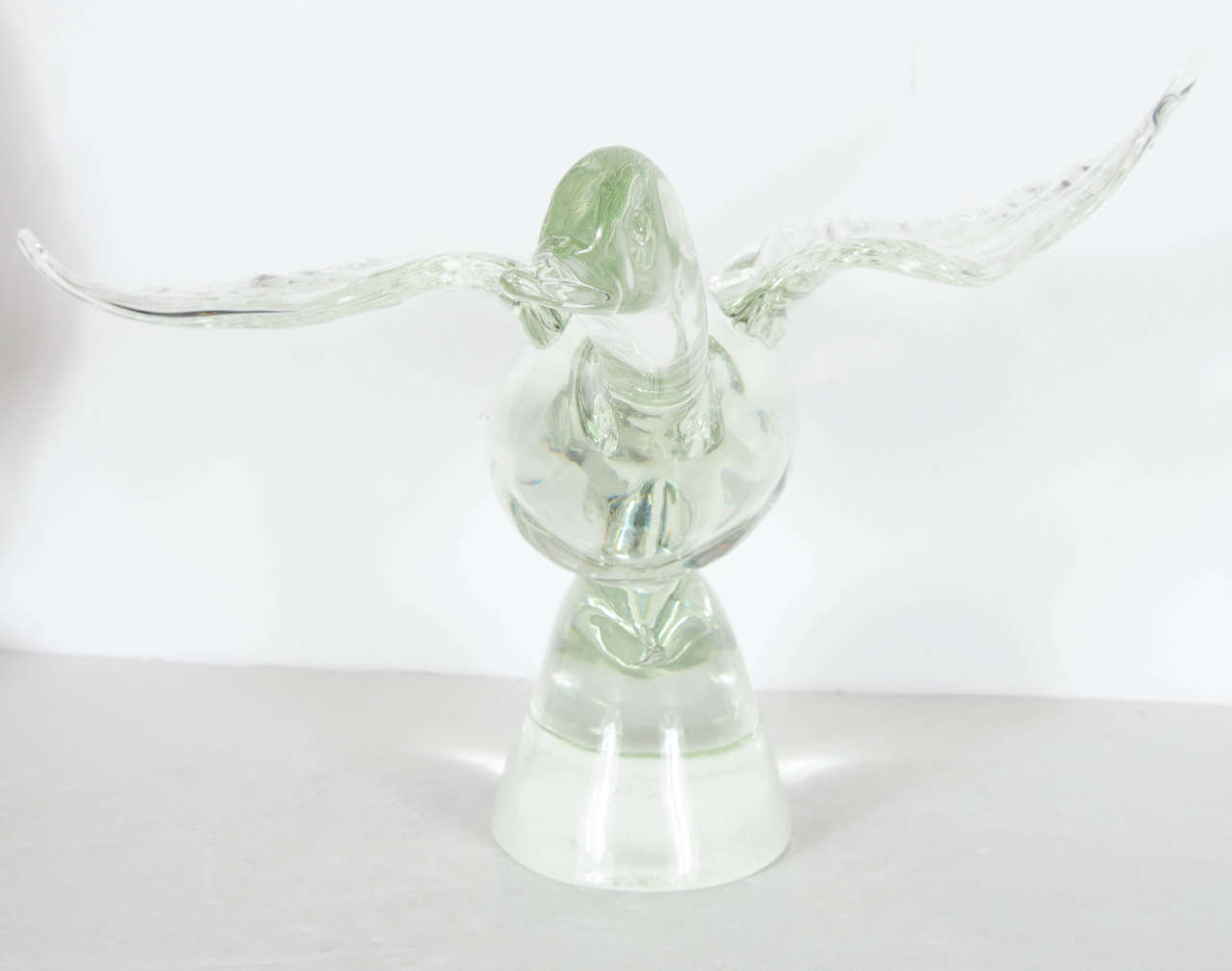 Italian Superb Mid-Century Modernist Handblown Glass Canadian Goose By Licio Zanetti