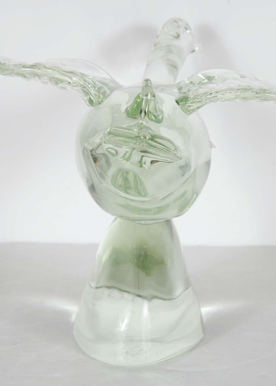 Superb Mid-Century Modernist Handblown Glass Canadian Goose By Licio Zanetti 2