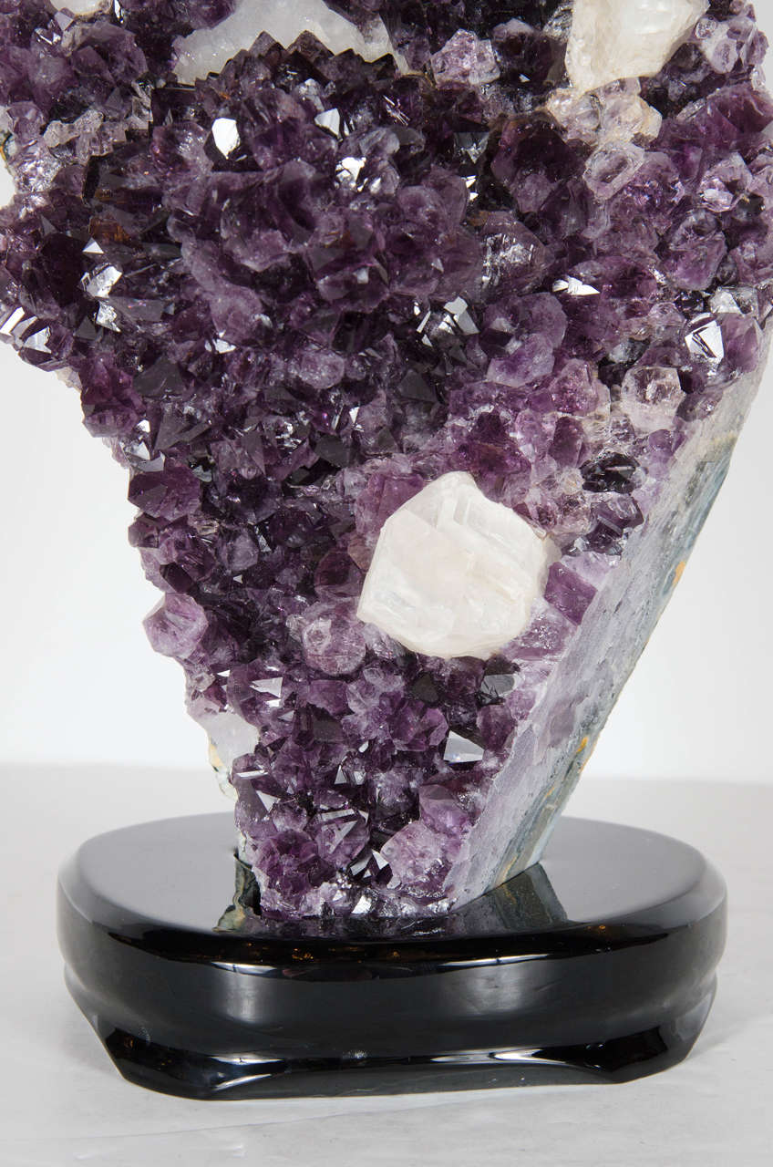 amethyst with white quartz