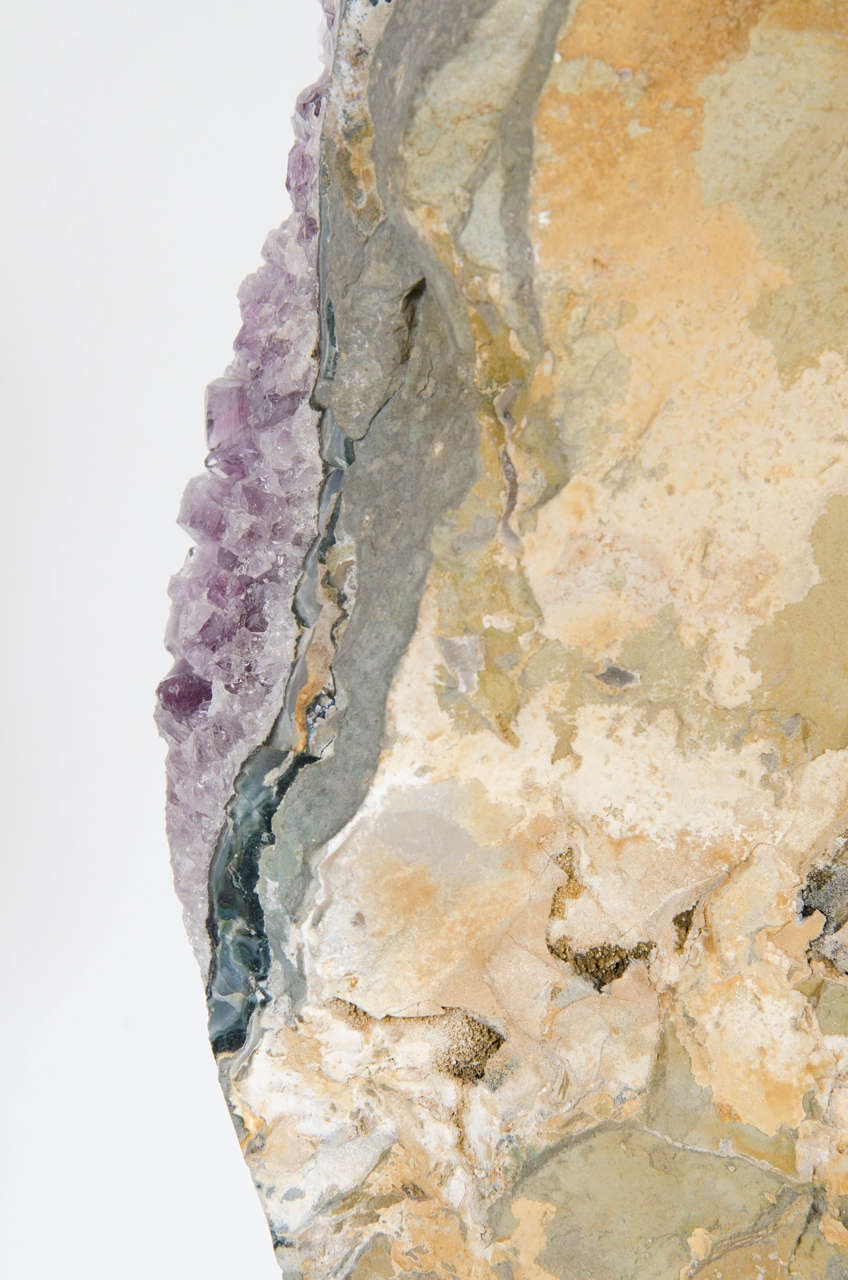 Impressive and Vibrant Amethyst/White Quartz Crystal Rock Specimen 2