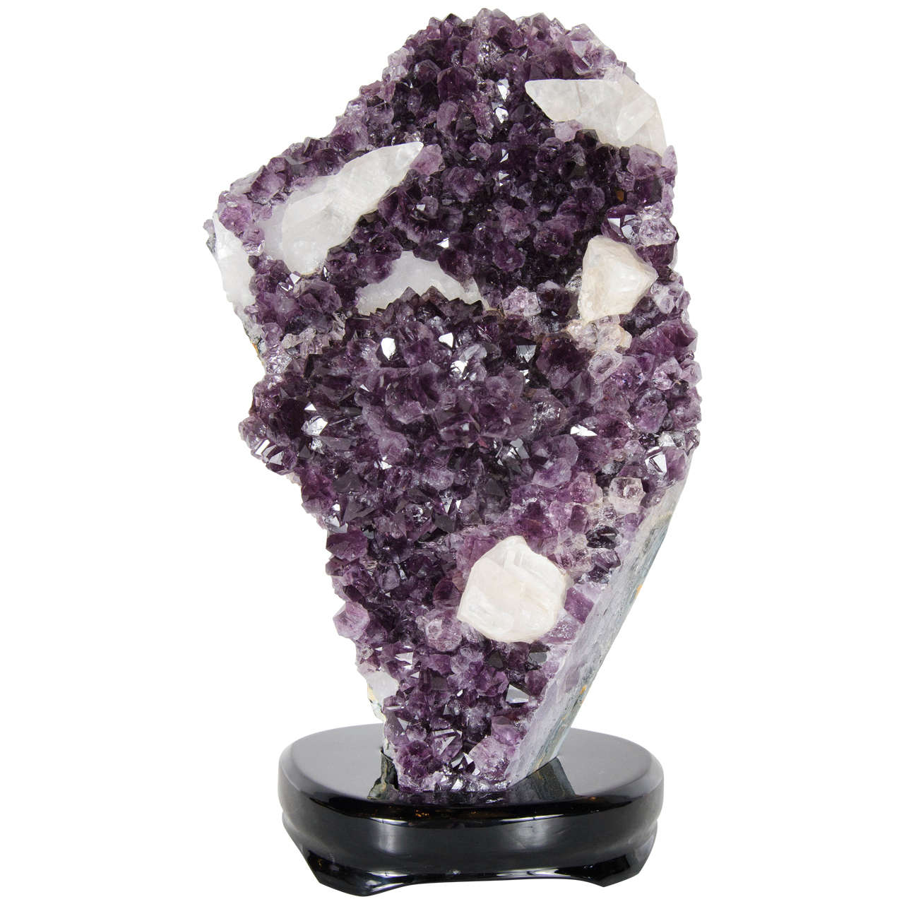 Impressive and Vibrant Amethyst/White Quartz Crystal Rock Specimen