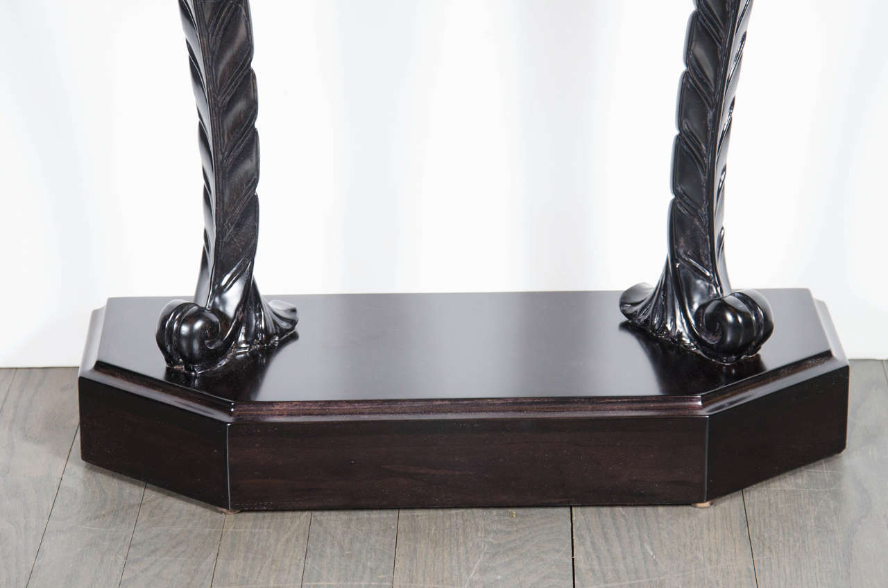 1940s Hollywood Regency Plume Console Table by Grosfeld House In Excellent Condition In New York, NY