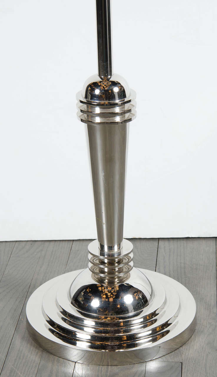 Stunning Art Deco Machine Age Skyscraper Floor Lamp In Excellent Condition In New York, NY