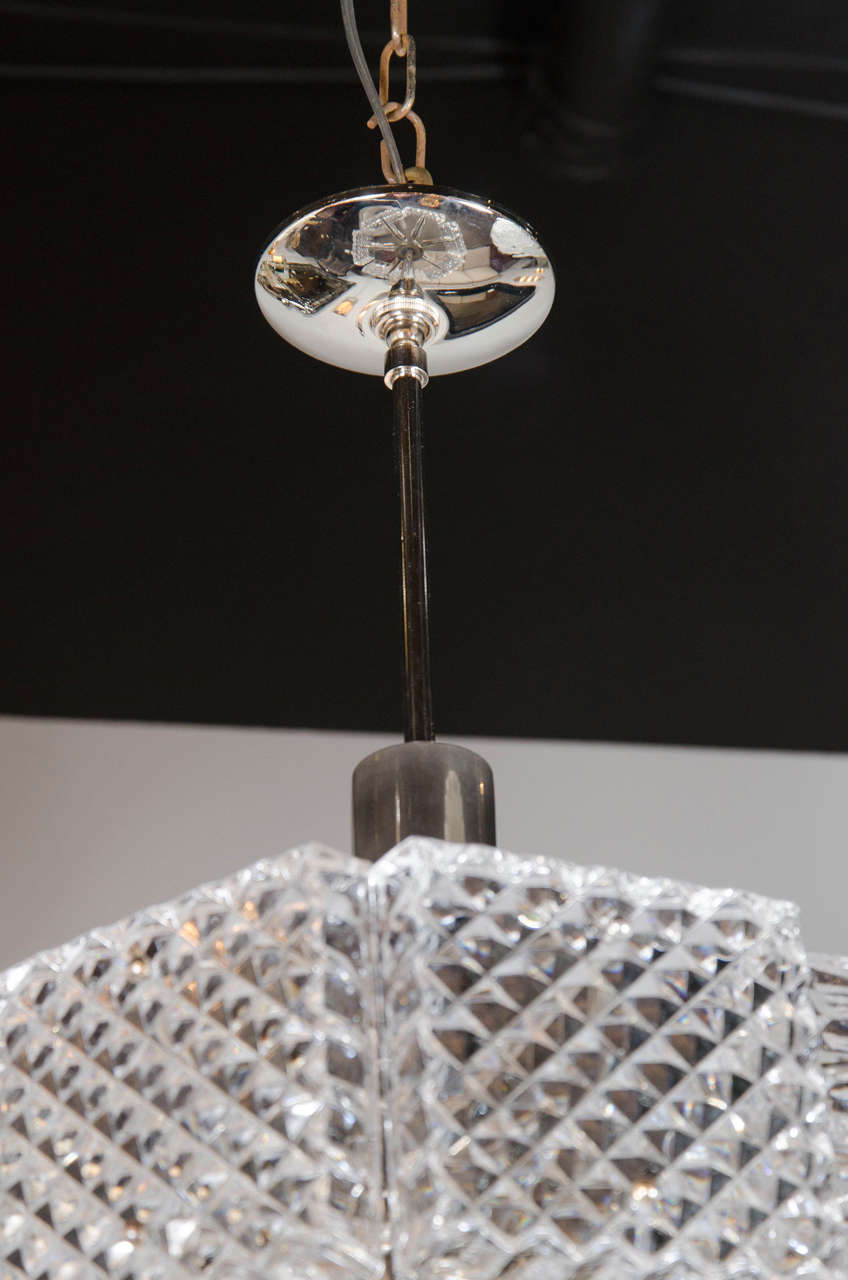 Brilliant Mid-Century Modernist Chandelier by Kinkeldey In Excellent Condition In New York, NY