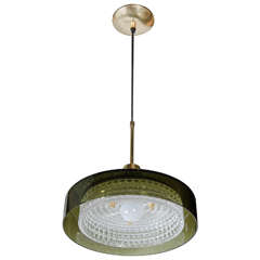 Stunning Mid-Century Modernist Pendant by Carl Fagerlund for Orrefors