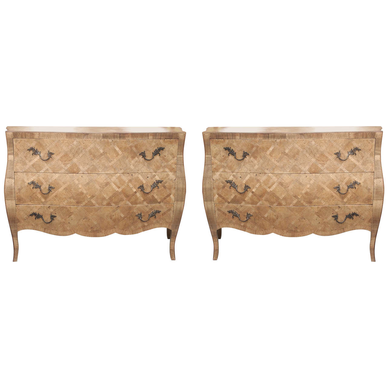 Pair of Italian Walnut Commodes