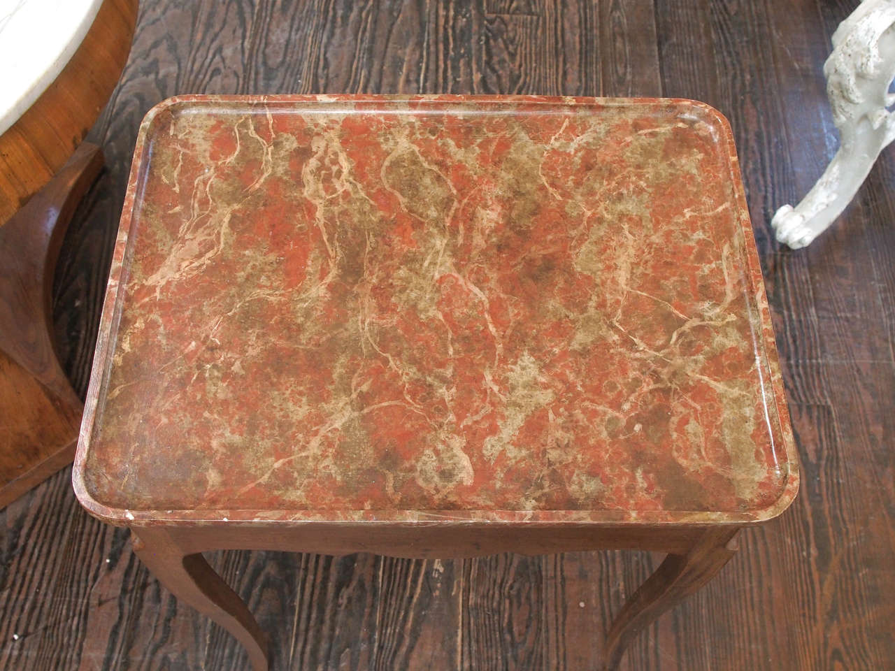 European 18th Century French Painted Side Table For Sale