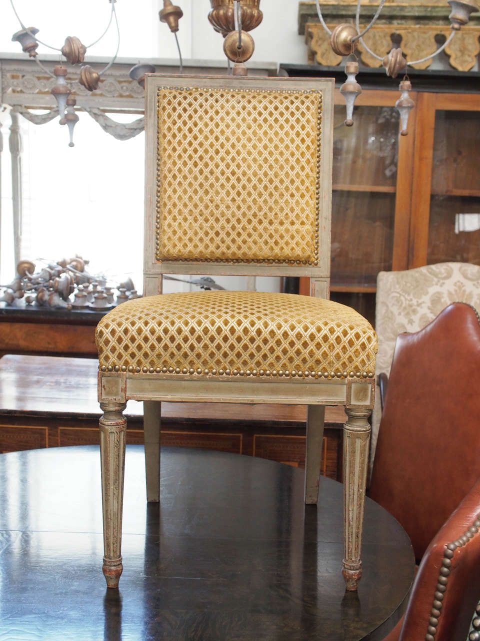 European Set of Eight Louis XVI Style Dining Chairs