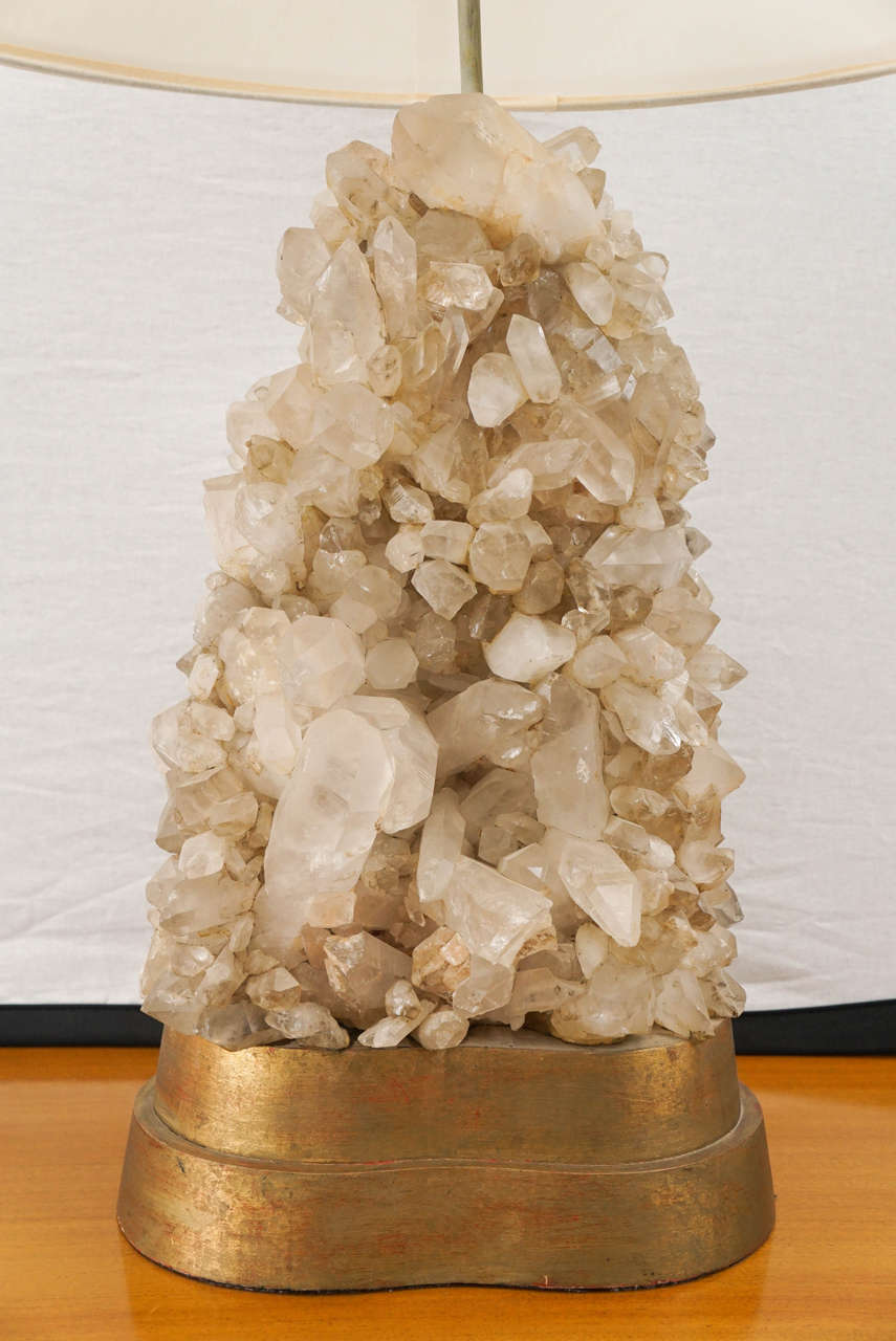 20th Century Carole Stupell Rock Crystal Lamp