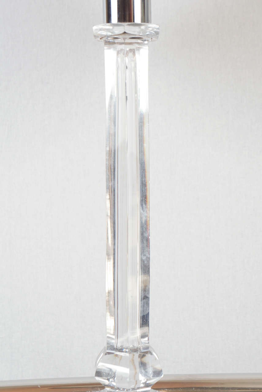20th Century Baccarat Cut Crystal Lamp