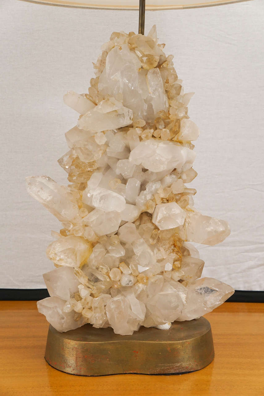 Mid-20th Century Carole Stupell Rock Crystal Lamp
