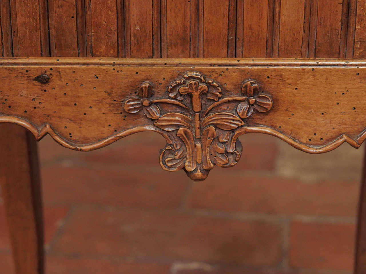 Hand-Carved 18th Century Walnut Side Table