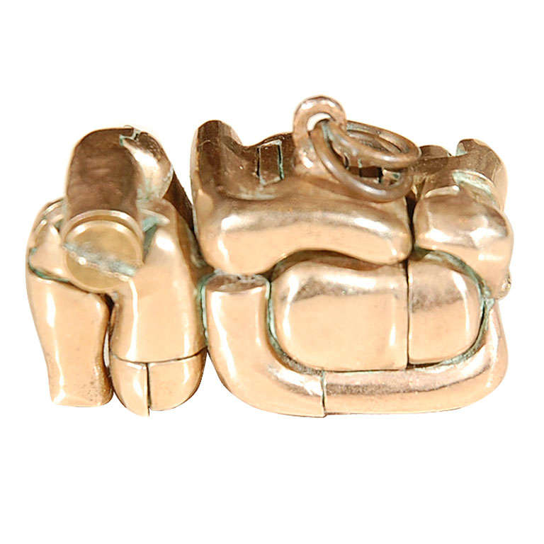 Miguel Berrocal Micro Maria brass/bronze  puzzle sculpture