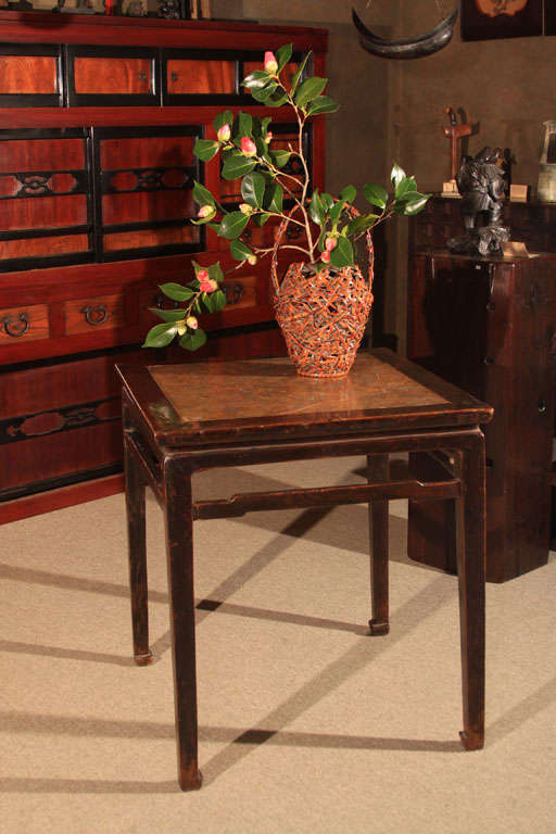 Chinese Pudding Stone Table For Sale 1