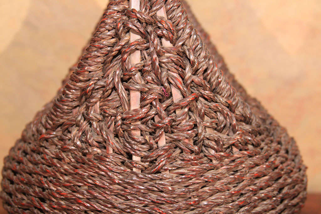 Japanese Rope Braid Basket For Sale 3