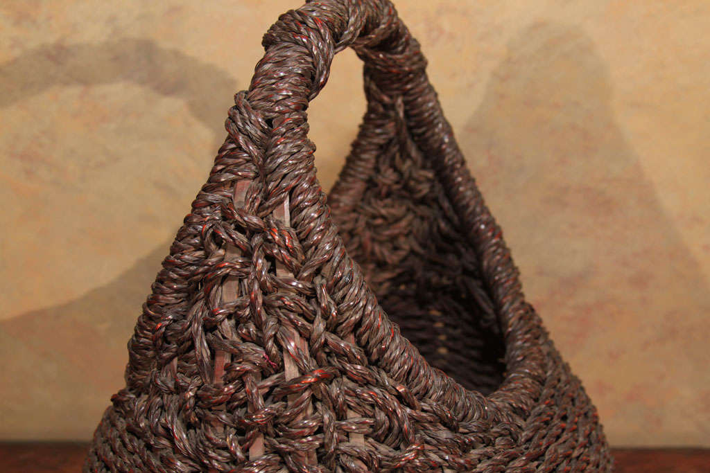 Japanese Rope Braid Basket For Sale 4